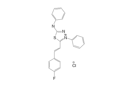 4-PHENYL-5-(4-FLUORO-CINNAMOYL)-1,3,4-THIADIAZOLIUM-2-PHENYLAMINE-CHLORIDE