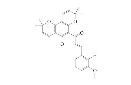 3-(2-FLUORO-3-METHOXYPHENYL)-1-(5-HYDROXY-2,2,8,8-TETRAMETHYL-2H,8H-PYRANO-[2,3-F]-CHROMEN-6-YL)-PROPENONE
