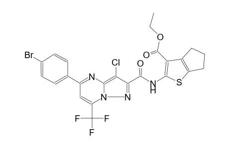 ethyl 2-({[5-(4-bromophenyl)-3-chloro-7-(trifluoromethyl)pyrazolo[1,5-a]pyrimidin-2-yl]carbonyl}amino)-5,6-dihydro-4H-cyclopenta[b]thiophene-3-carboxylate