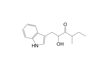 1-(1H-indol-3-yl)-4-methyl-2-oxidanyl-hexan-3-one