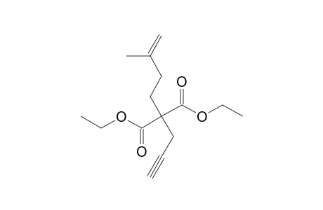 Diethyl 2-(3-methyl-3-butenyl)-2-(2-propynyl)malonate