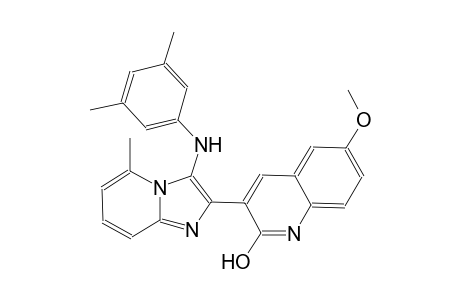 3-[3-(3,5-dimethylanilino)-5-methylimidazo[1,2-a]pyridin-2-yl]-6-methoxy-2-quinolinol
