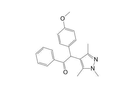 .alpha.-(p-Methoxyphenyl)-.alpha.-(1,3,5-trimethylpyrazol-4-yl)acetophene