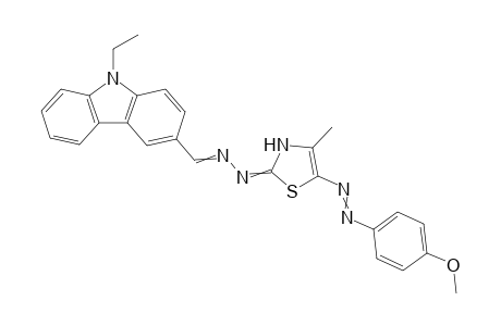 2-(2-((9-Ethyl-9H-carbazol-3-yl)methylene)hydrazinyl)-5-((4-methoxyphenyl)-diazenyl)-4-methylthiazole