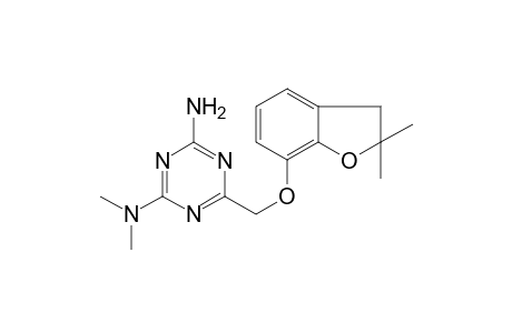 1,3,5-Triazine-2,4-diamine, 6-[[(2,3-dihydro-2,2-dimethyl-7-benzofuranyl)oxy]methyl]-N(2),N(2)-dimethyl-