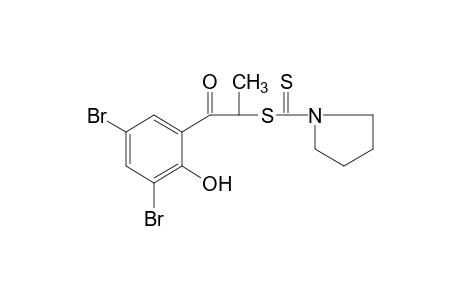 3',5'-DIBROMO-2'-HYDROXY-2-MERCAPTOPROPIOPHENONE, 2-(1-PYRROLIDINECARBODITHIOATE)