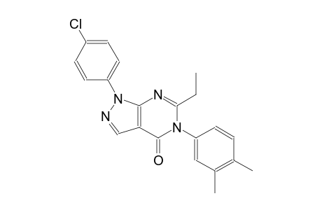 4H-pyrazolo[3,4-d]pyrimidin-4-one, 1-(4-chlorophenyl)-5-(3,4-dimethylphenyl)-6-ethyl-1,5-dihydro-