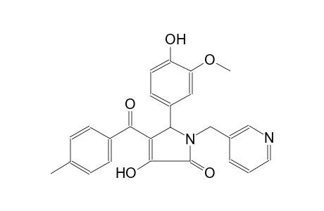 2H-pyrrol-2-one, 1,5-dihydro-3-hydroxy-5-(4-hydroxy-3-methoxyphenyl)-4-(4-methylbenzoyl)-1-(3-pyridinylmethyl)-