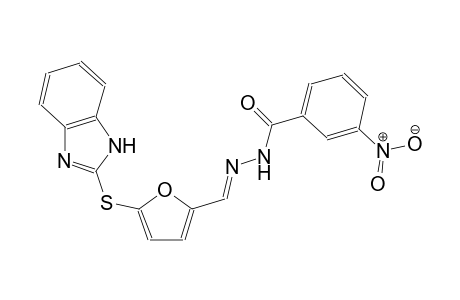 benzoic acid, 3-nitro-, 2-[(E)-[5-(1H-benzimidazol-2-ylthio)-2-furanyl]methylidene]hydrazide