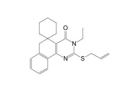2-(allylthio)-3-ethyl-3H-spiro[benzo[h]quinazoline-5,1'-cyclohexan]-4(6H)-one