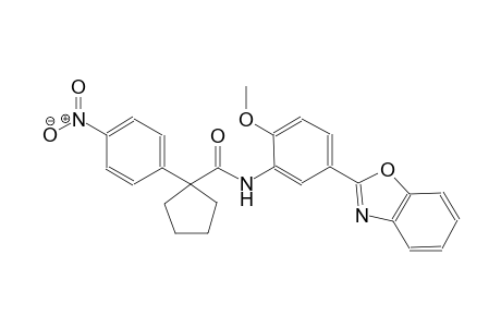 cyclopentanecarboxamide, N-[5-(2-benzoxazolyl)-2-methoxyphenyl]-1-(4-nitrophenyl)-
