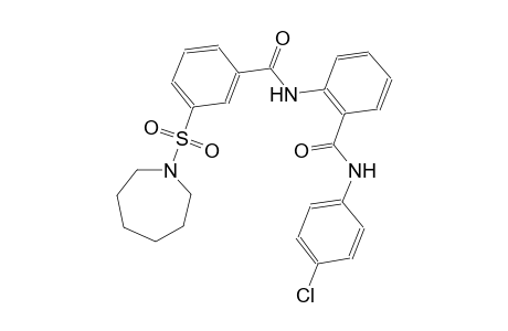 benzamide, N-(4-chlorophenyl)-2-[[3-[(hexahydro-1H-azepin-1-yl)sulfonyl]benzoyl]amino]-