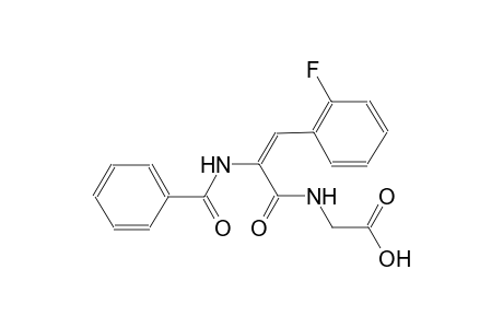 {[(2E)-2-(benzoylamino)-3-(2-fluorophenyl)-2-propenoyl]amino}aceticacid