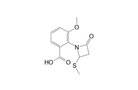 Benzoic acid, 3-methoxy-2-[2-(methylthio)-4-oxo-1-azetidinyl]-, (.+-.)-