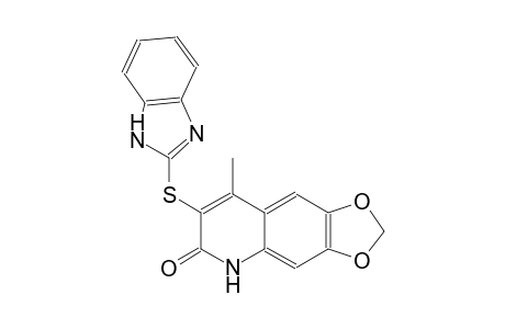 7-(1H-benzimidazol-2-ylsulfanyl)-8-methyl[1,3]dioxolo[4,5-g]quinolin-6(5H)-one