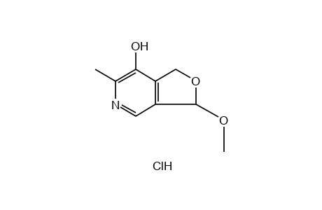 1,3-DIHYDRO-3-METHOXY-6-METHYLFURO[3,4-c]PYRIDIN-7-OL, HYDROCHLORIDE