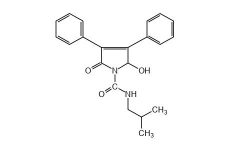 3,4-diphenyl-2-hydroxy-N-isobutyl-5-oxo-3-pyrroline-1-carboxamide