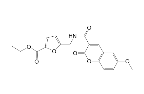 5-[[(2-keto-6-methoxy-chromene-3-carbonyl)amino]methyl]furan-2-carboxylic acid ethyl ester