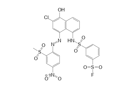 Benzenesulfonyl fluoride, 3-[[[6-chloro-5-hydroxy-8-[2-[2-(methylsulfonyl)-4-nitrophenyl]diazenyl]-1-naphthalenyl]amino]sulfonyl]-