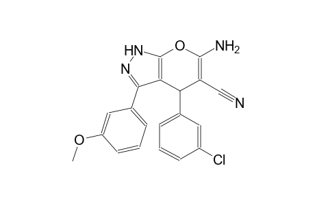 6-amino-4-(3-chlorophenyl)-3-(3-methoxyphenyl)-1,4-dihydropyrano[2,3-c]pyrazole-5-carbonitrile