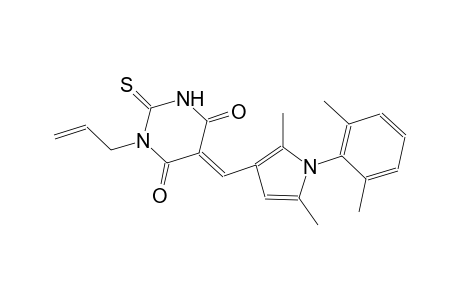 (5E)-1-allyl-5-{[1-(2,6-dimethylphenyl)-2,5-dimethyl-1H-pyrrol-3-yl]methylene}-2-thioxodihydro-4,6(1H,5H)-pyrimidinedione