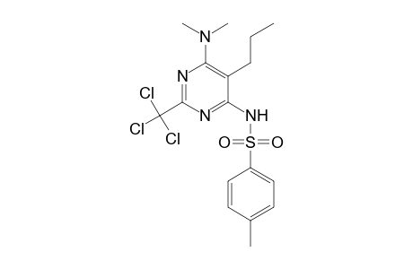 N-[6-(Dimethylamino)-5-propyl-2-(trichloromethyl)-pyrimidin-4-yl]-4-methylbenzenesulfonamide