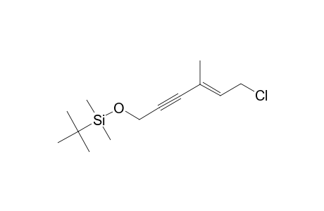 tert-Butyl-[(E)-6-chloranyl-4-methyl-hex-4-en-2-ynoxy]-dimethyl-silane