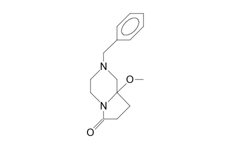 2-Benzyl-hexahydro-8a-methoxy-pyrrolo(1,2-A)pyrazin-6(2H)-one