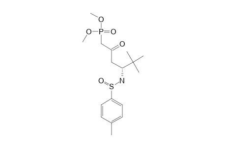 DIMETHYL-(S(S),R)-(+)-2-OXO-4-(PARA-TOLUENESULFINYLAMINO)-5,5-DIMETHYL-HEXYLPHOSPHONATE
