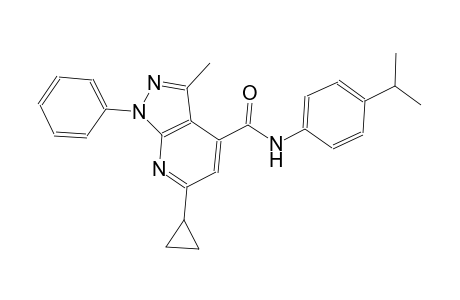 6-cyclopropyl-N-(4-isopropylphenyl)-3-methyl-1-phenyl-1H-pyrazolo[3,4-b]pyridine-4-carboxamide