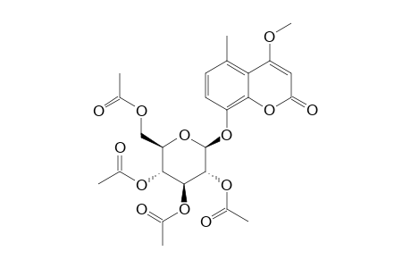 8-BETA-D-GLUCOPYRANOSYLOXY-4-METHOXY-5-METHYL-COUMARIN-PERACETATE