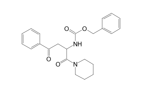 Benzyl 3-oxo-3-phenyl-1-(1-piperidinylcarbonyl)propylcarbamate