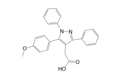 1H-Pyrazole-4-acetic acid, 5-(4-methoxyphenyl)-1,3-diphenyl-
