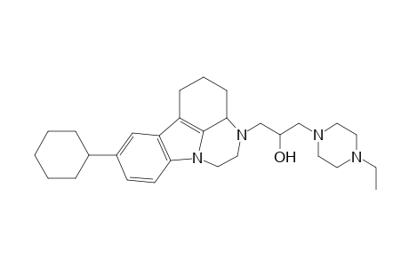 1-(8-Cyclohexyl-1,2,3a,4,5,6-hexahydro-3H-pyrazino[3,2,1-jk]carbazol-3-yl)-3-(4-ethyl-1-piperazinyl)-2-propanol