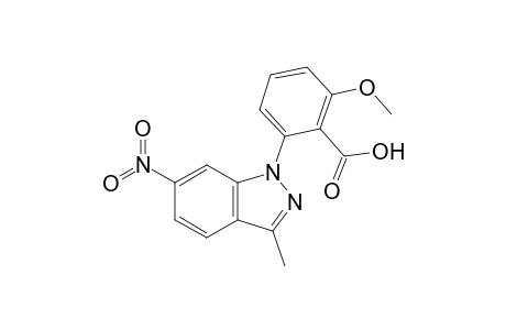 2-Methoxy-6-(3-methyl-6-nitro-1-indazolyl)benzoic acid