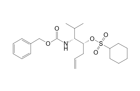 (R,R)-5-Benzyloxycarbonylamino-6-methylhept-1-en-4-cyclohexyl sulfonate
