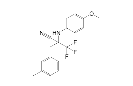 3,3,3-trifluoro-2-(4-methoxyphenylamino)-2-(3-methylbenzyl)propanenitrile