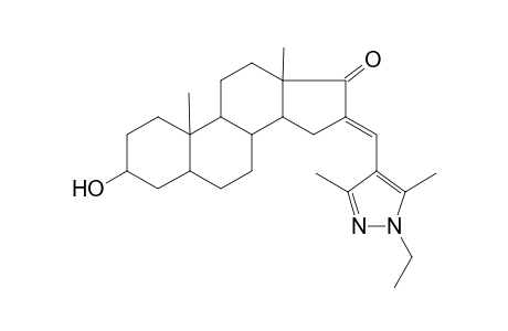 16-(1-Ethyl-3,5-dimethyl-1H-pyrazol-4-ylmethylene)-3-hydroxy-10,13-dimethyl-hexadecahydro-cyclopenta[a]phenanthren-17-one