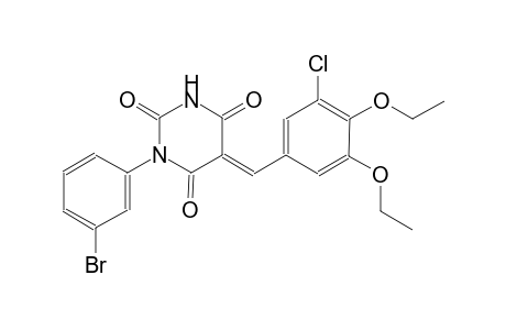 (5E)-1-(3-bromophenyl)-5-(3-chloro-4,5-diethoxybenzylidene)-2,4,6(1H,3H,5H)-pyrimidinetrione