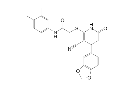 acetamide, 2-[[4-(1,3-benzodioxol-5-yl)-3-cyano-1,4,5,6-tetrahydro-6-oxo-2-pyridinyl]thio]-N-(3,4-dimethylphenyl)-
