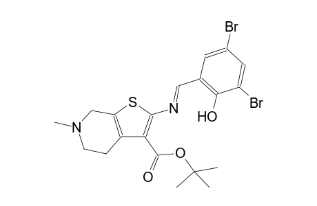 tert-butyl 2-{[(E)-(3,5-dibromo-2-hydroxyphenyl)methylidene]amino}-6-methyl-4,5,6,7-tetrahydrothieno[2,3-c]pyridine-3-carboxylate