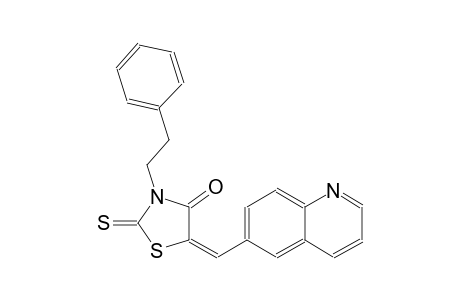4-thiazolidinone, 3-(2-phenylethyl)-5-(6-quinolinylmethylene)-2-thioxo-, (5E)-