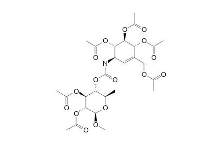 METHYL-2,3-DI-O-ACETYL-6-DEOXY-4-O-(N-[(1R,4R,5S,6S)-4,5,6-TRIACETOXY-3-(ACETOXYMETHYL)-CYClOHEX-2-ENYL])-CARBAMOYL-BETA-D-GLUCOSIDE