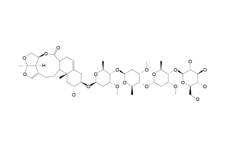GLAUCOGENIN-A-3-O-BETA-D-GLUCOPYRANOSYL-(1->4)-ALPHA-L-CYMAROPYRANOSYL-(1->4)-BETA-L-CYMAROPYRANOSYL-(1->4)-BETA-L-CYMAROPYRANOSIDE