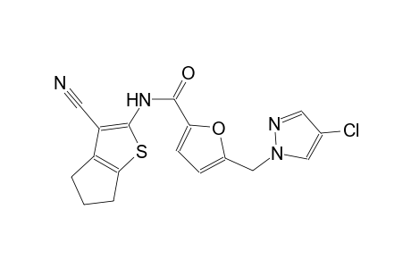 2-furancarboxamide, 5-[(4-chloro-1H-pyrazol-1-yl)methyl]-N-(3-cyano-5,6-dihydro-4H-cyclopenta[b]thien-2-yl)-