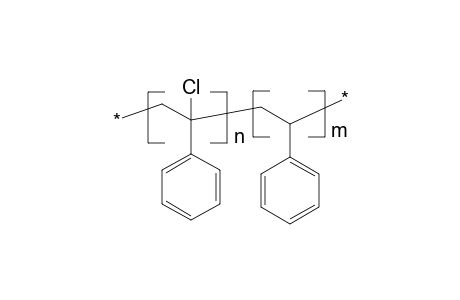 alpha-Chlorostyrene-styrene copolymer; poly(styrene), alpha-chlorinated (60 mol-% of the styrene units alpha-chlorinated)