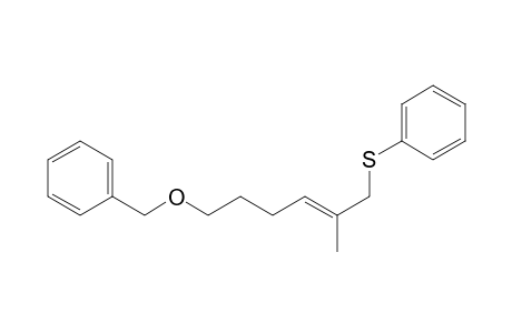 Benzene, [[2-methyl-6-(phenylmethoxy)-2-hexenyl]thio]-, (E)-