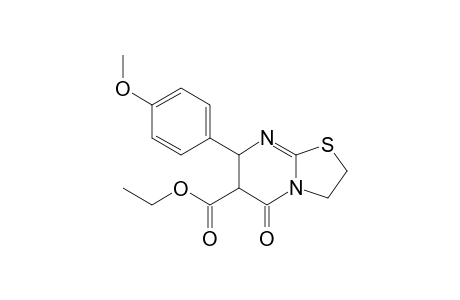 7-(p-Methoxyphenyl)-5-oxothiazolidino[3,2-a]dihydropyrimidine-6-ethylcarboxylate