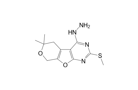 4-Hydrazino-6,6-dimethyl-2-(methylsulfanyl)-5,8-dihydro-6H-pyrano[4',3':4,5]furo[2,3-d]pyrimidine