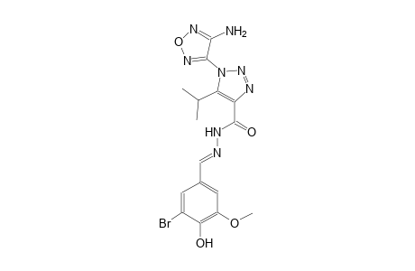 1-(4-amino-1,2,5-oxadiazol-3-yl)-N'-[(E)-(3-bromo-4-hydroxy-5-methoxyphenyl)methylidene]-5-isopropyl-1H-1,2,3-triazole-4-carbohydrazide